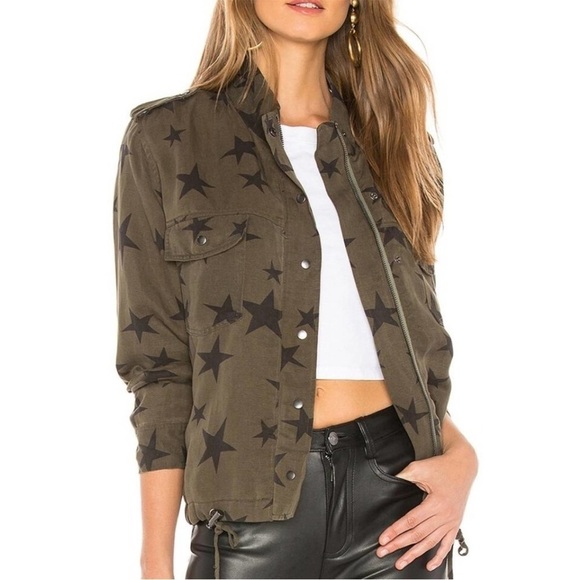 RAILS Collins Sage Green with Black Stars Military Utility Jacket Sz XS NEW - Picture 1 of 16